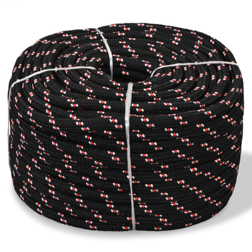vidaXL Marine Rope Polypropylene 14 mm 50 m Black