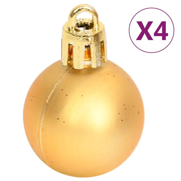 vidaXL 108 Piece Christmas Bauble Set Gold and Red