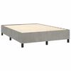 vidaXL Box Spring Bed Frame Light Grey Full Velvet (US Only)