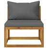 vidaXL 9 Piece Garden Lounge Set with Cushion Solid Acacia Wood