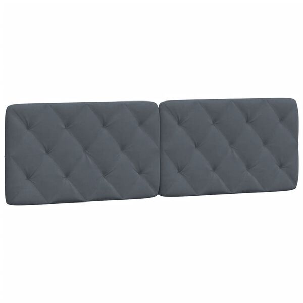 vidaXL Headboard Cushion Dark Grey 153 cm Velvet