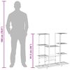 vidaXL Flower Stand with Wheels 94.5x24.5x91.5 cm White Iron