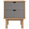 vidaXL Bedside Cabinet OTTA Brown&Grey 45x39x57 cm Solid Wood Pine