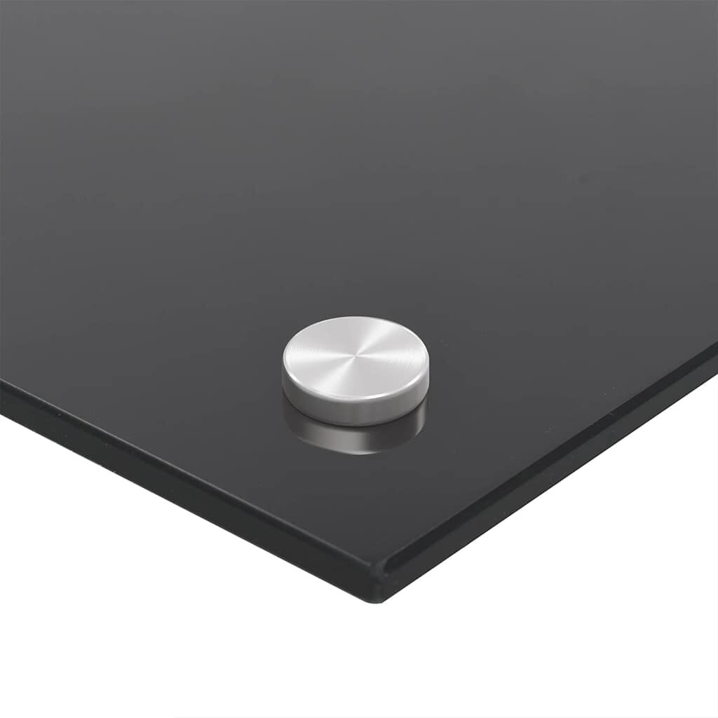 vidaXL Kitchen Backsplash Black 80 x 40 cm Tempered Glass