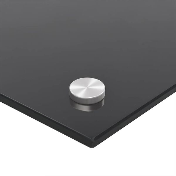 vidaXL Kitchen Backsplash Black 80 x 40 cm Tempered Glass