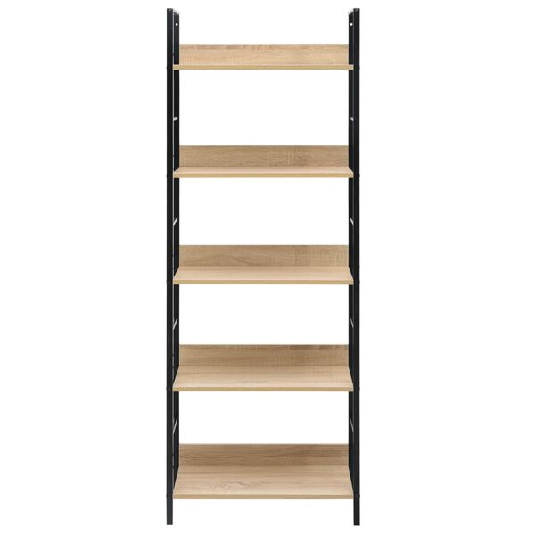 vidaXL 5-Layer Book Shelf Oak 60x27.6x158.5 cm Engineered Wood