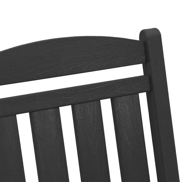 vidaXL Garden Rocking Chair Black 70x92x108 cm HDPE
