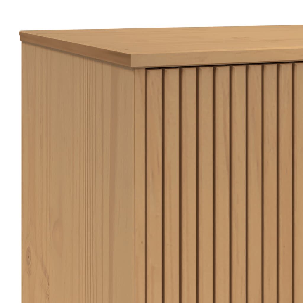 vidaXL Sideboard OLDEN Grey and Brown 114x43x73.5cm Solid Wood Pine