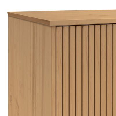 vidaXL Sideboard OLDEN Grey and Brown 114x43x73.5cm Solid Wood Pine