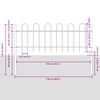 vidaXL Garden Fence 5 pcs Grey 8.5 x 0.6 m Powder-coated Steel