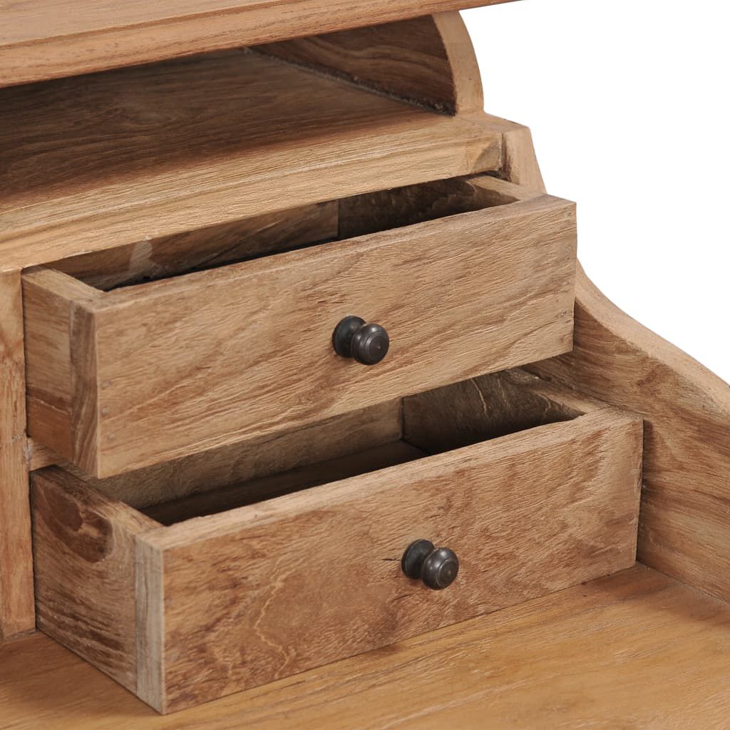 vidaXL Desk 90x50x100 cm Solid Teak Wood