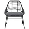 vidaXL Garden Chairs 2 pcs with Cushions Black Poly Rattan