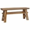 vidaXL Bench Natural 100 x 29 x 43.5 cm Solid Teak Wood