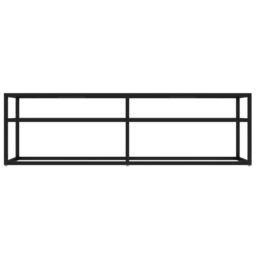 vidaXL TV Cabinet Black 140x40x40.5 cm Tempered Glass