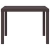vidaXL Garden Table Brown 100 x 100 x 73 cm Poly Rattan