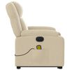 vidaXL Electric Stand up Massage Recliner Chair Cream Fabric