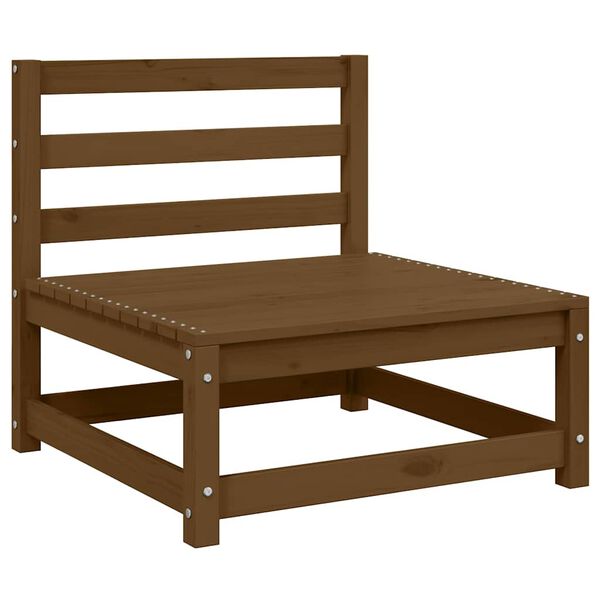 vidaXL Garden Middle Sofas 3 pcs Honey Brown Solid Wood Pine