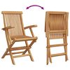 vidaXL 5 Piece Garden Dining Set Solid Teak Wood
