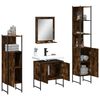 vidaXL 4 Piece Bathroom Cabinet Set Smoked Oak Engineered Wood