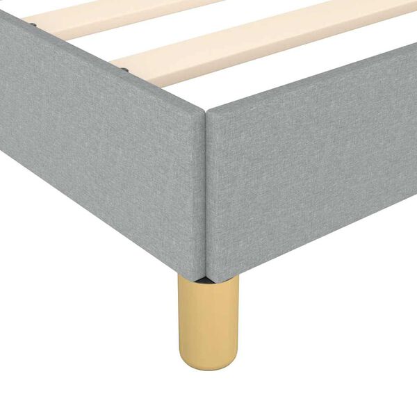 vidaXL Bed Frame without Mattress Light Grey Full Fabric