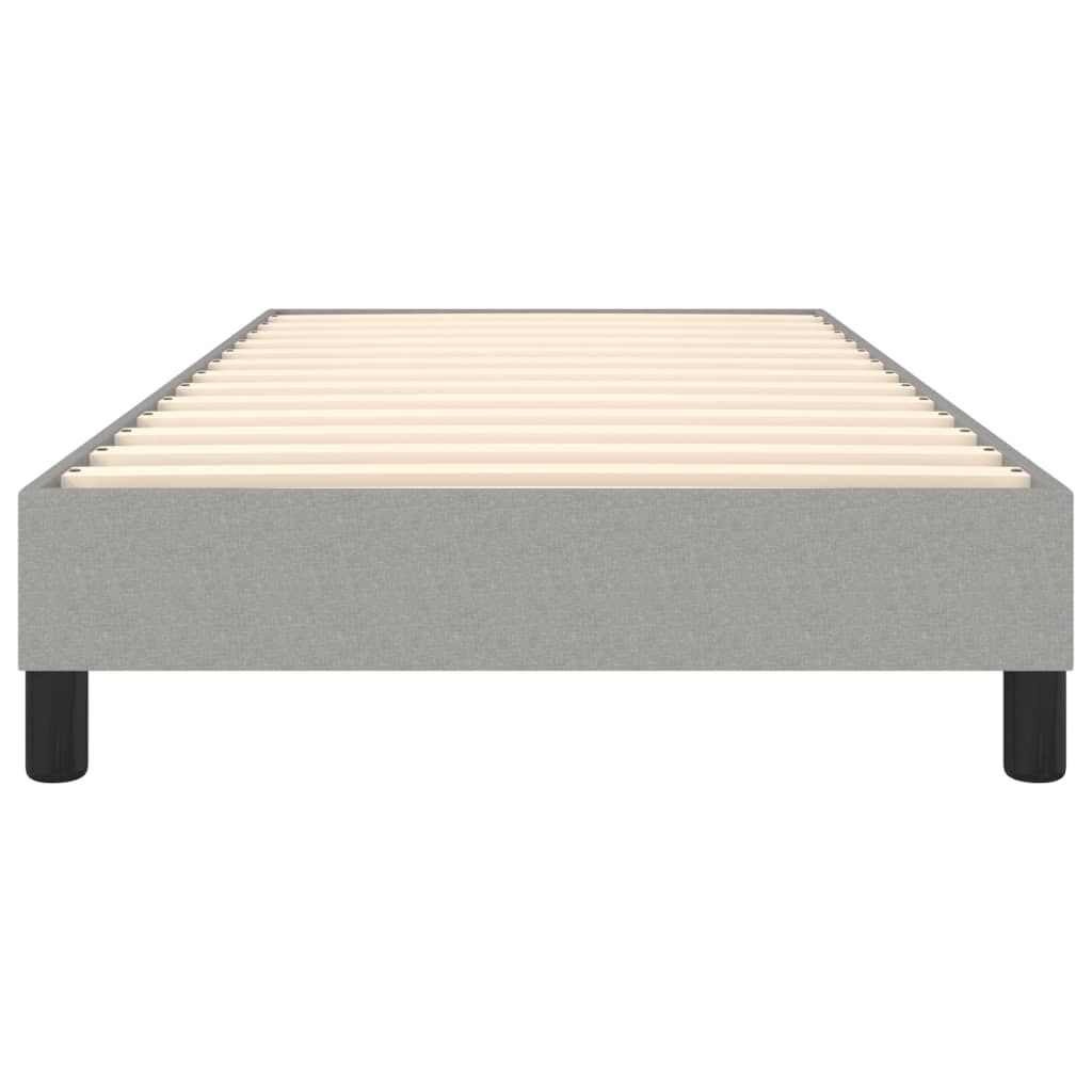 vidaXL Bed Frame without Mattress Light Grey Twin XL Fabric (US Only)