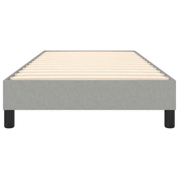 vidaXL Bed Frame without Mattress Light Grey Twin XL Fabric (US Only)