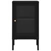 vidaXL Sideboard Black 38x35x70 cm Steel and Glass