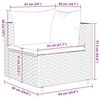 vidaXL 7 Piece Garden Lounge Set with Cushions Grey Poly Rattan