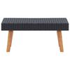 vidaXL Garden Coffee Table Poly Rattan Black