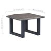 vidaXL Coffee Table with Live Edges Grey 60x60x40 cm Solid Acacia Wood
