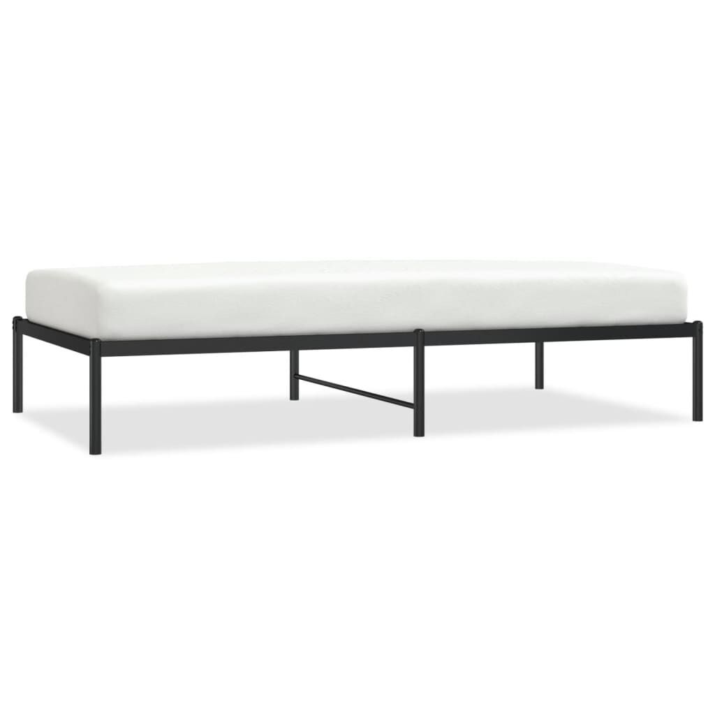 vidaXL Metal Bed Frame without Mattress Black 100x190cm