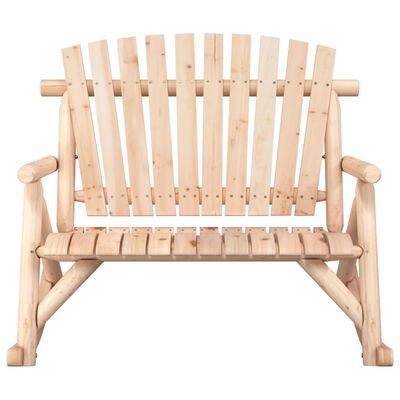 vidaXL 2-Seater Garden Rocking Bench 123x96x102 cm Solid Wood Spruce