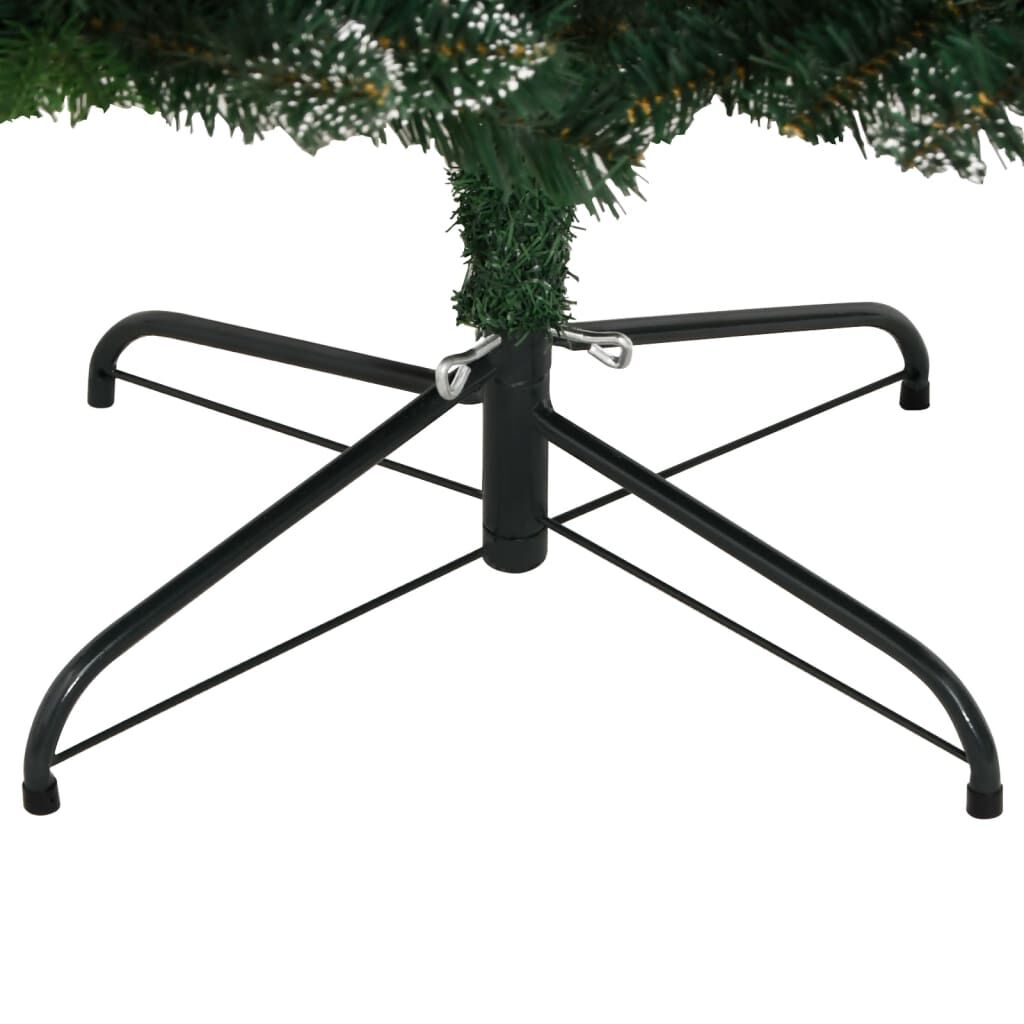 vidaXL Artificial Hinged Christmas Tree with Red Berries 150 cm