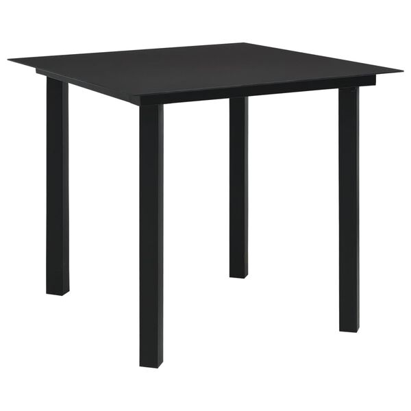 vidaXL 3 Piece Outdoor Dining Set PVC Rattan Black