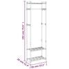 vidaXL 3-Tier Clothes Rack Silver 59x29x192 cm Aluminium