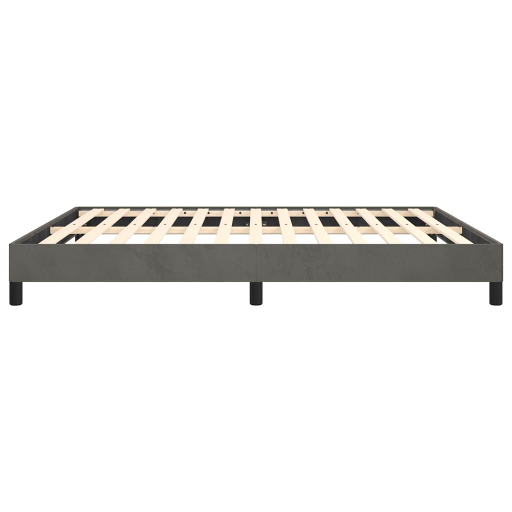 vidaXL Bed Frame without Mattress Dark Grey King Velvet (US Only)