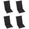 vidaXL Garden Reclining Chairs 4 pcs with Cushions Solid Acacia Wood