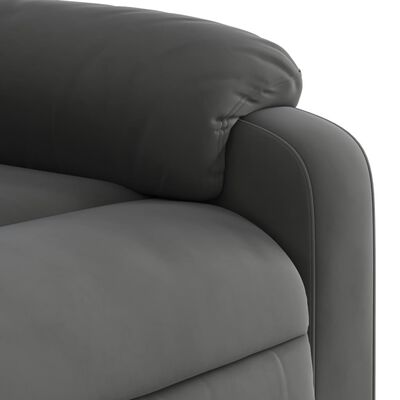 vidaXL Stand up Massage Recliner Chair Dark Grey Microfibre Fabric