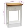 vidaXL End Table 50x32x75 cm Solid Oak Wood