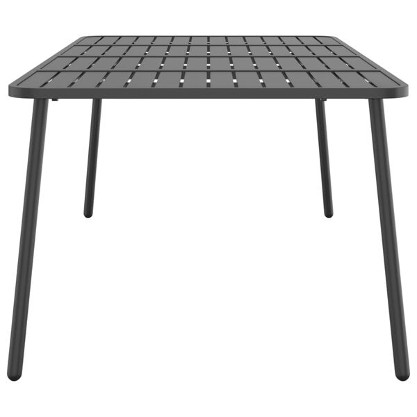 vidaXL Garden Table Anthracite 200x100x71 cm Steel