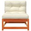 vidaXL Garden Sofa Armless with Cushions and Footstools