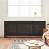 vidaXL RadiatorCover Manual 2 pcs Black 205x20.5x81.5cm Engineeredwood