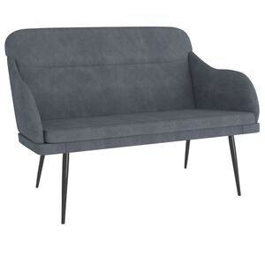 vidaXL Bench Dark Grey 110x76x80 cm Velvet