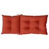 vidaXL Highback Chair Cushions 2 pcs Melange Red 120x50x7 cm Fabric