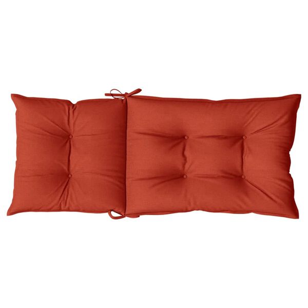 vidaXL Highback Chair Cushions 2 pcs Melange Red 120x50x7 cm Fabric