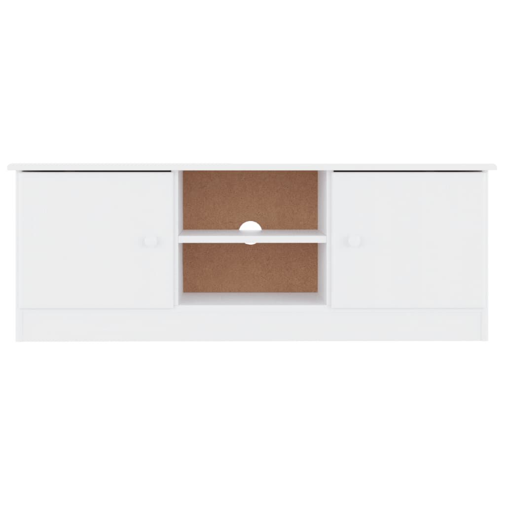vidaXL TV Cabinet ALTA White 112x35x41 cm Solid Wood Pine