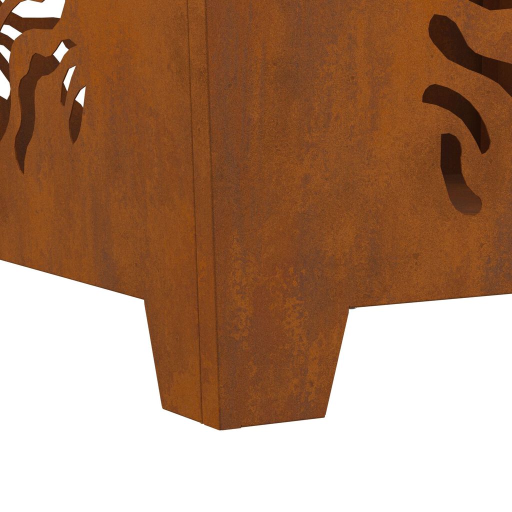 vidaXL Fire Pit Brown 60 x 60 x 40 cm Weathering steel
