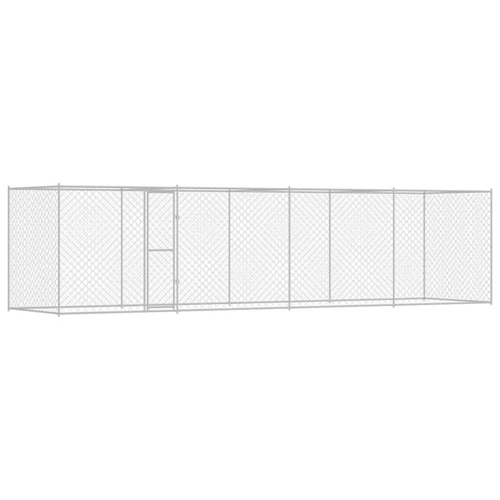 Dog Cage Silver 800 x 200 x 256 cm Galvanised Steel