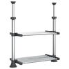 vidaXL Kitchen Shelf 50x25x(50-70) cm Aluminium