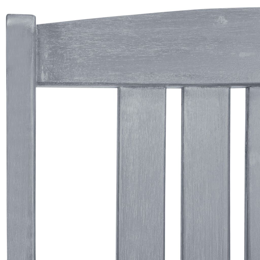 vidaXL Garden Chairs 2 pcs Grey Solid Acacia Wood